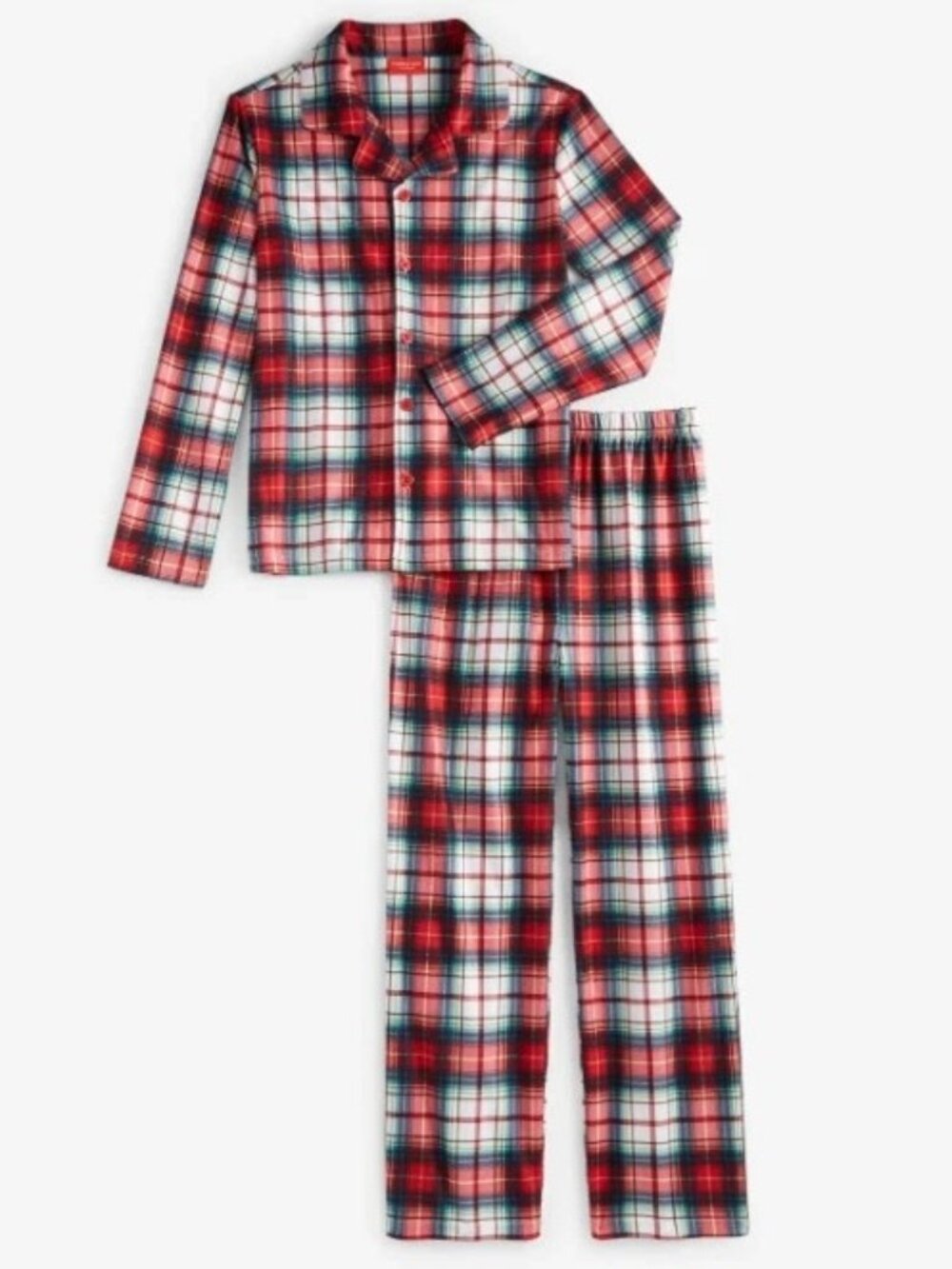 Holiday Lane Men's Winterton Plaid Notch Collar Pajama Set Multicolored L Large